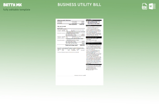 модерен стил на Sainsbury Energy (British Gas) деловна сметка за комунални усл 1